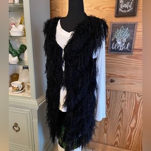 Loveriche  Black fuzzy sweater vest